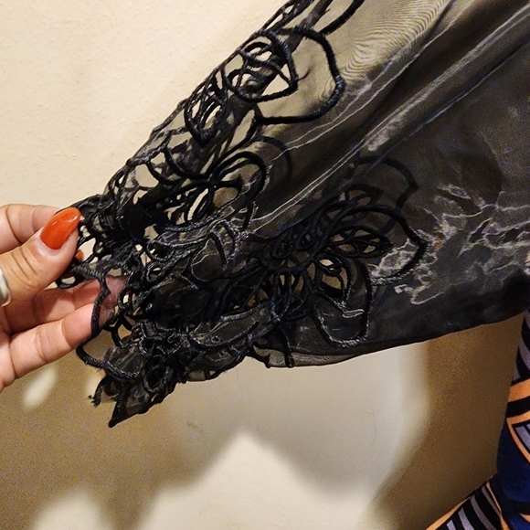 K2R Fashion women's multicolor shorts Sleeves Midi Dress Size 8 - Picture 9 of 10